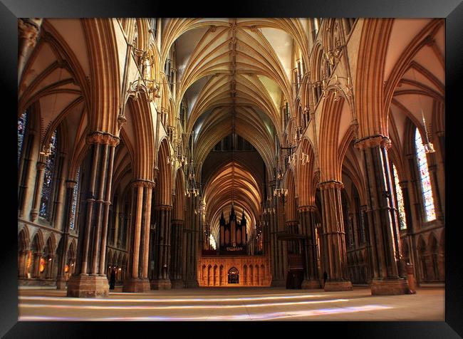 The Nave - Lincoln Cathedral  Framed Print by Jon Fixter