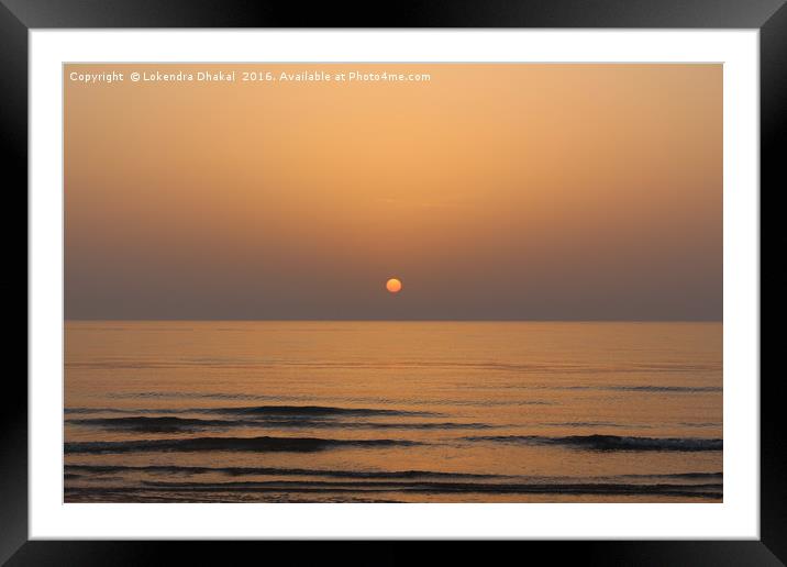 Sea and sun  Framed Mounted Print by Lokendra Dhakal