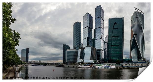 Skyscrapers of Moscow city  Print by Sergey Fedoskin