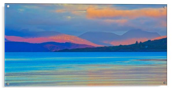 Isle of Skye Sunset Acrylic by Eric Pearce AWPF