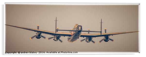 Lancaster Bomber Heading home Acrylic by andrew blakey