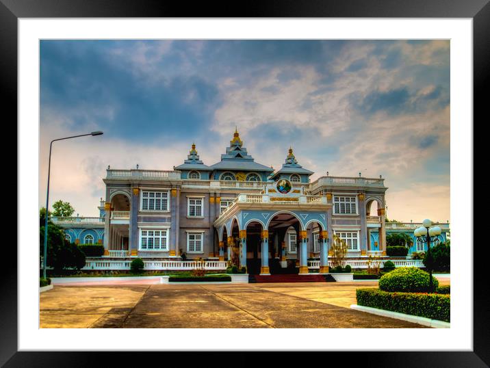 The Presidential Palace -Laos Framed Mounted Print by Annette Johnson