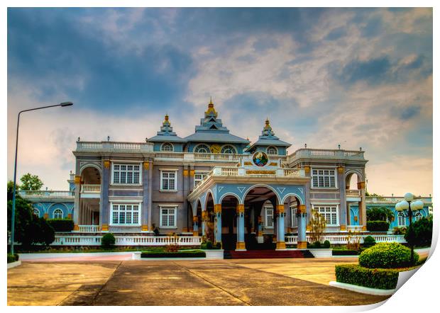 The Presidential Palace -Laos Print by Annette Johnson