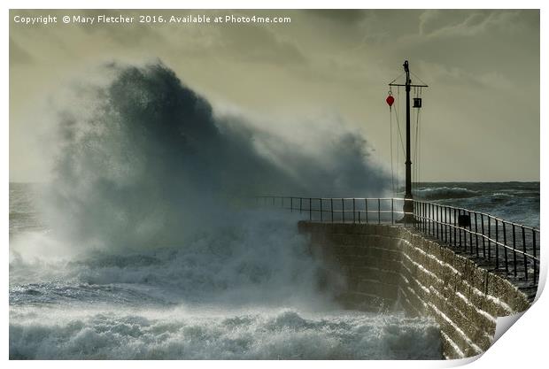 Stormy Waters Print by Mary Fletcher