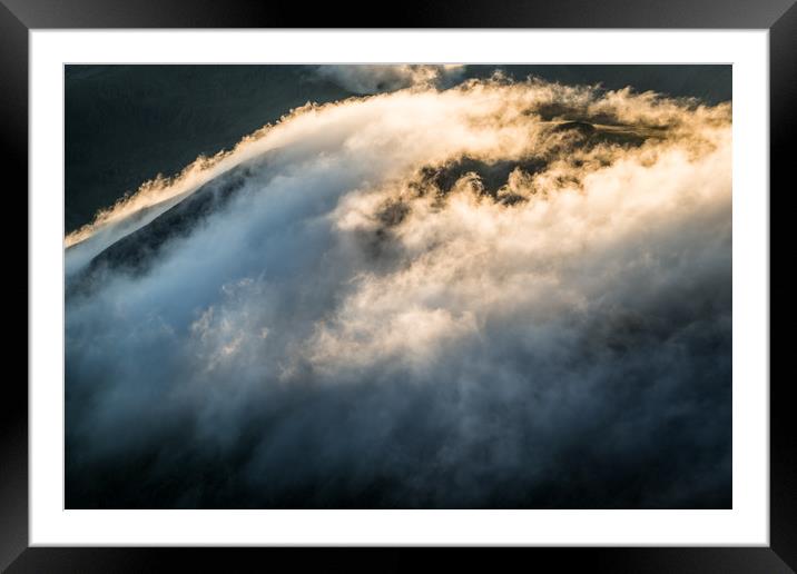 Kirk Fell Clouds Framed Mounted Print by James Grant