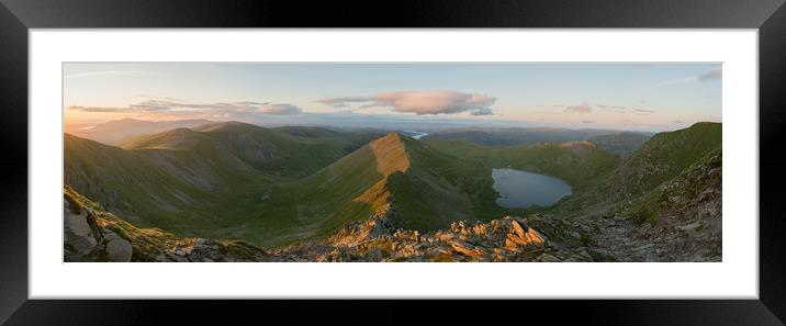 Helvellyn Sunset Framed Mounted Print by James Grant