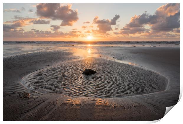 Seascale Sunset Print by James Grant