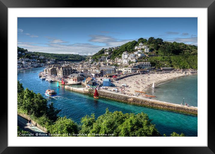 A busy summer's day on the River Looe  Framed Mounted Print by Rosie Spooner