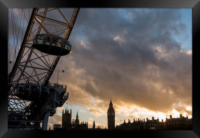 London Eye and Big Ben Framed Print by James Grant