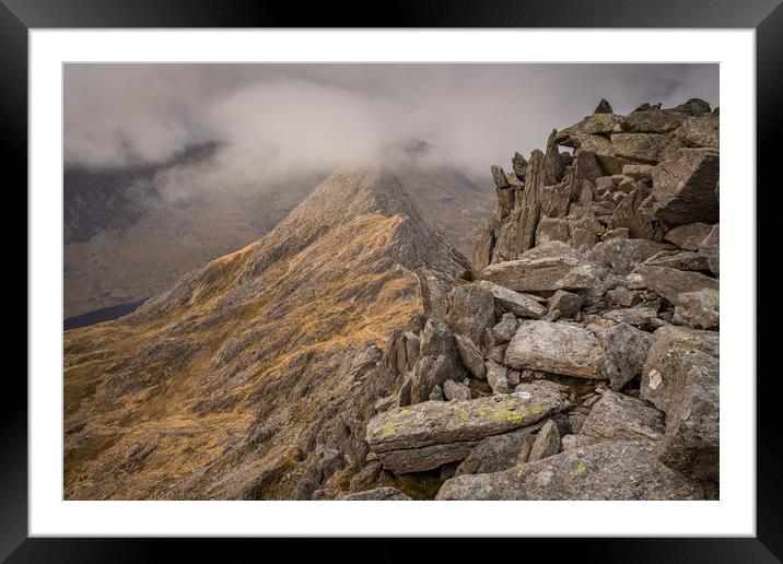 Bristly Ridge to Tryfan Framed Mounted Print by James Grant