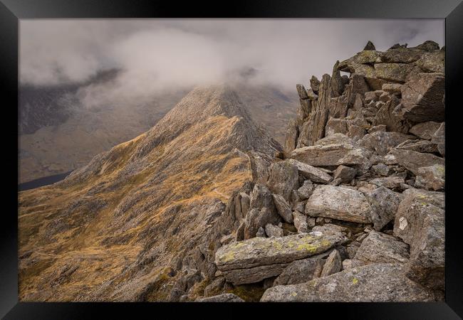 Bristly Ridge to Tryfan Framed Print by James Grant