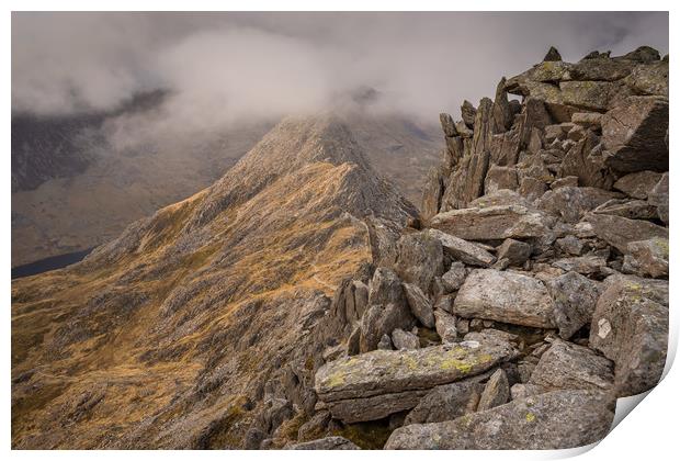 Bristly Ridge to Tryfan Print by James Grant