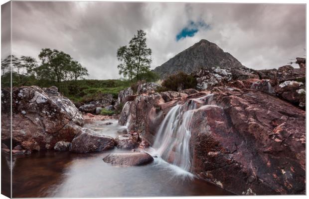 Buachaille Etiv Mor Waterfall Canvas Print by James Grant