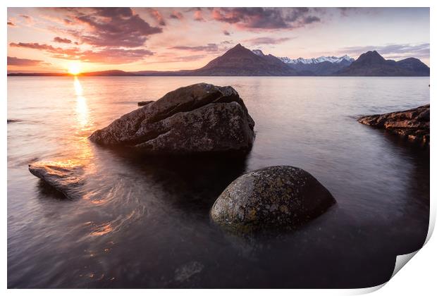 Elgol Sunset Print by James Grant