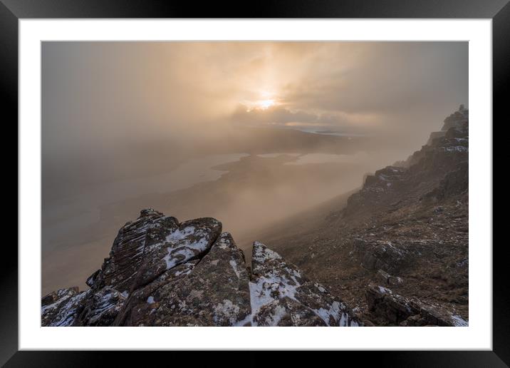 Stac Polliadh Sunset Framed Mounted Print by James Grant