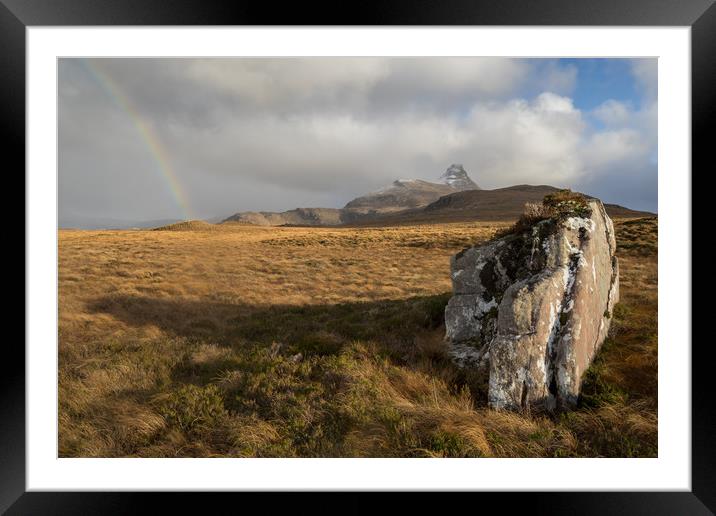 Aird of Coigach Rainbow Framed Mounted Print by James Grant