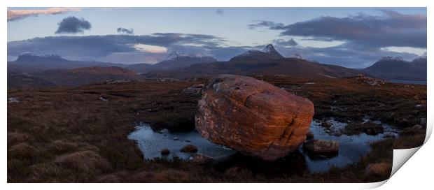 Torrodonian Sandstone Sunset Print by James Grant