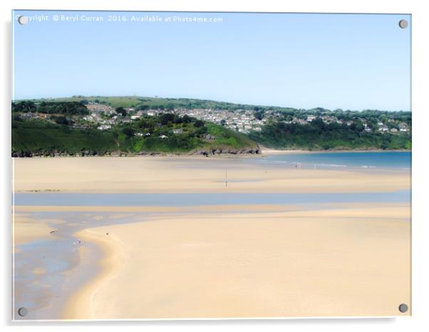 Serenity by the Cornish Coast Acrylic by Beryl Curran