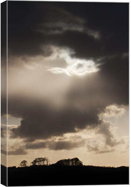 And The Heavens Opened Canvas Print by Mike Gorton