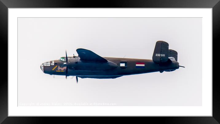 North American B-25 Mitchell Framed Mounted Print by andrew blakey
