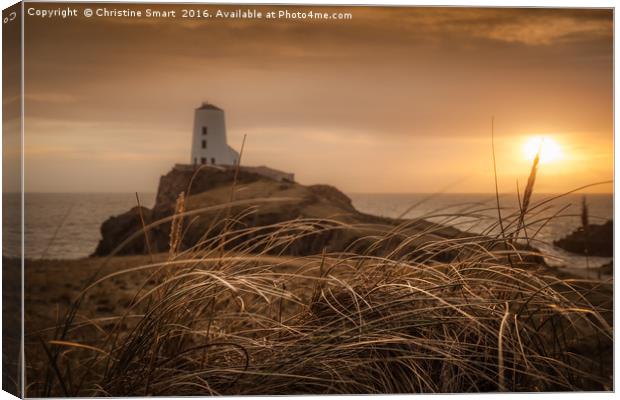 Tranquil Sunset at Llanddwyn Island - Anglesey Canvas Print by Christine Smart