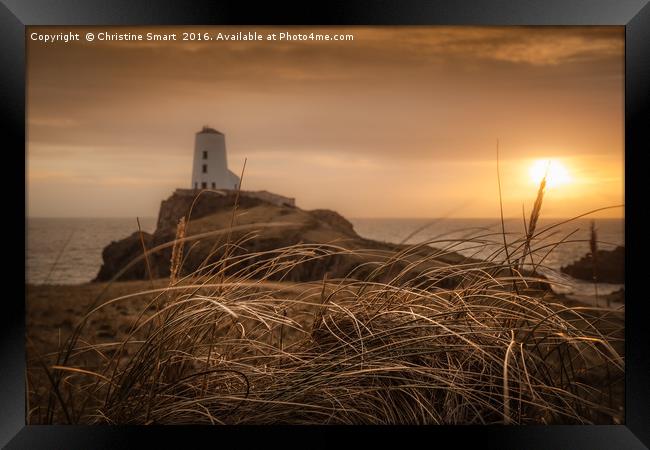 Tranquil Sunset at Llanddwyn Island - Anglesey Framed Print by Christine Smart