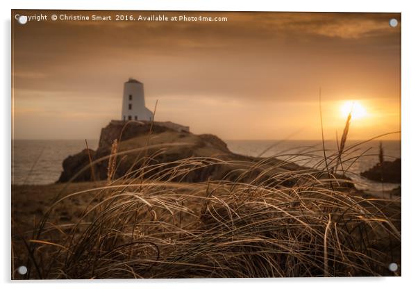 Tranquil Sunset at Llanddwyn Island - Anglesey Acrylic by Christine Smart