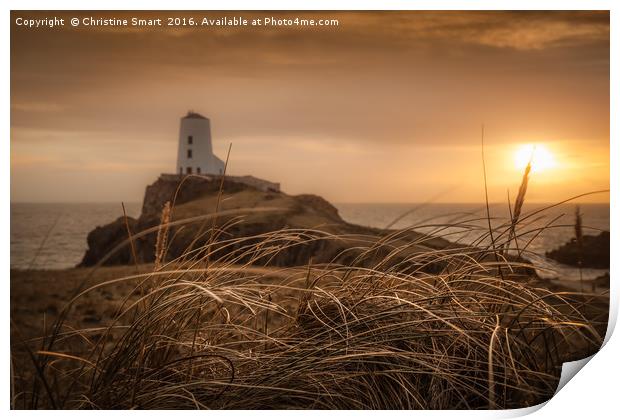 Tranquil Sunset at Llanddwyn Island - Anglesey Print by Christine Smart