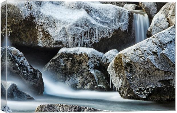 Frozen Falls Canvas Print by Eric Pearce AWPF