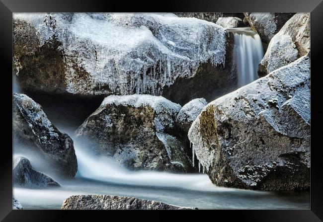 Frozen Falls Framed Print by Eric Pearce AWPF