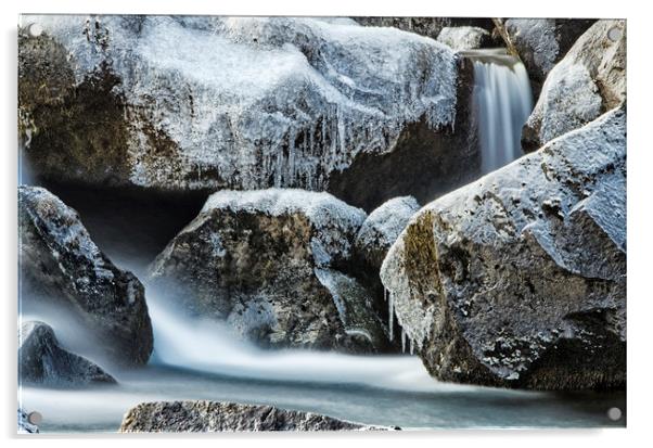 Frozen Falls Acrylic by Eric Pearce AWPF
