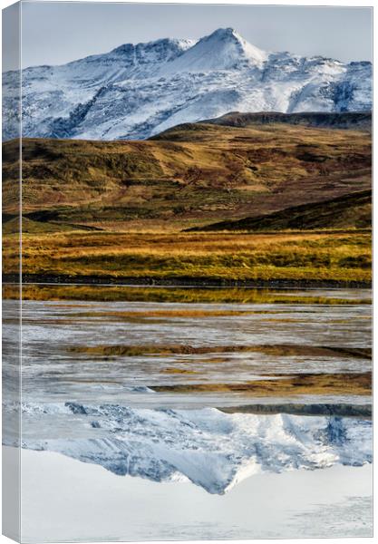 Mountain Reflections Canvas Print by Eric Pearce AWPF