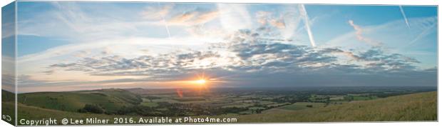 Devils Dyke Sunset Canvas Print by Lee Milner