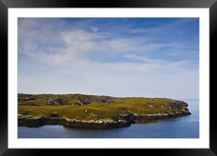 Coastal view from the old pier at Loch Skipport Framed Mounted Print by Gabor Pozsgai