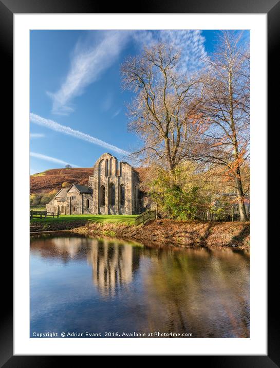 Valle Crucis Abbey Llangollen Framed Mounted Print by Adrian Evans