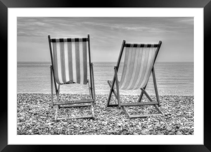 Shore Seats Framed Mounted Print by Malcolm McHugh