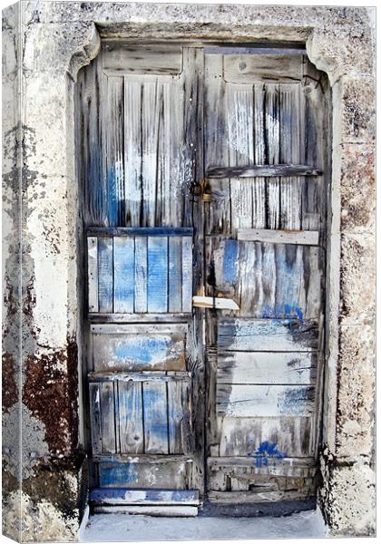 Greek Door Canvas Print by Stephen Mole