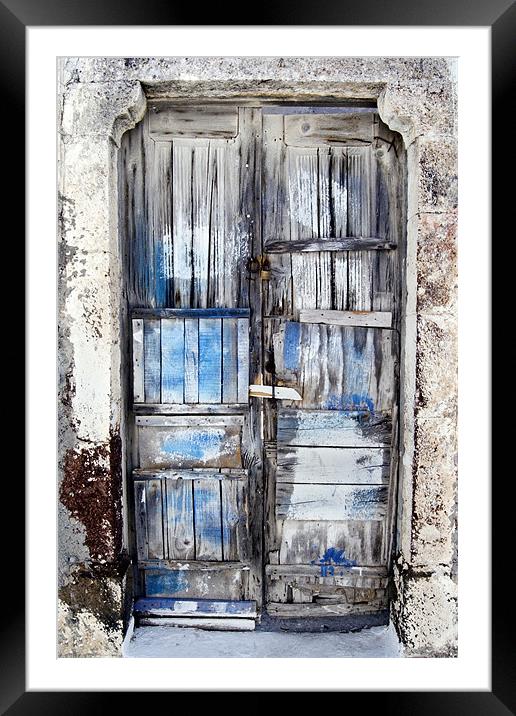 Greek Door Framed Mounted Print by Stephen Mole