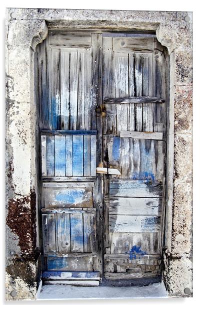 Greek Door Acrylic by Stephen Mole