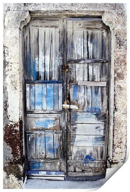 Greek Door Print by Stephen Mole