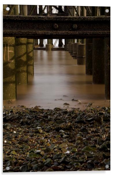 Under the Pier Acrylic by Eric Pearce AWPF