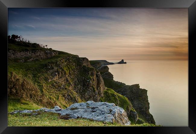 Worms head Sunset Framed Print by Eric Pearce AWPF