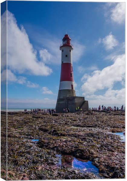 Beachy Head Lighthouse Walk Canvas Print by LensLight Traveler
