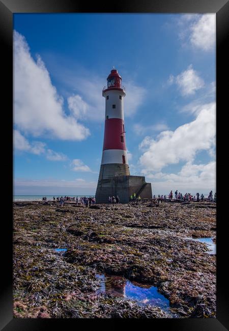 Beachy Head Lighthouse Walk Framed Print by LensLight Traveler
