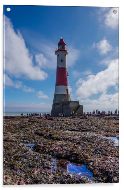 Beachy Head Lighthouse Walk Acrylic by LensLight Traveler
