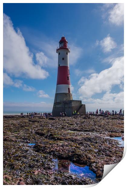 Beachy Head Lighthouse Walk Print by LensLight Traveler
