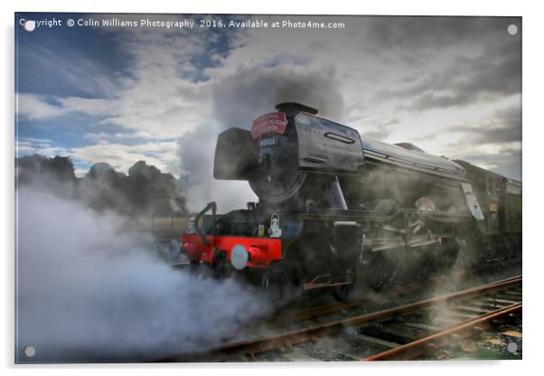 The Return Of The Flying Scotsman NRM Shildon 2 Acrylic by Colin Williams Photography