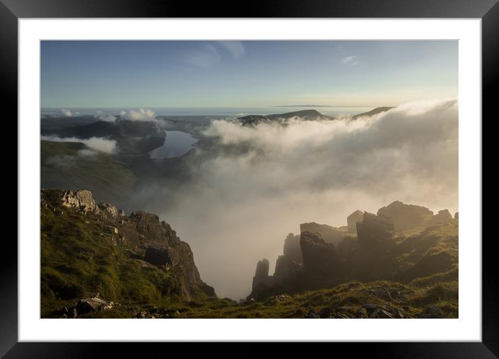 Great Gable Gully Inversion Framed Mounted Print by James Grant