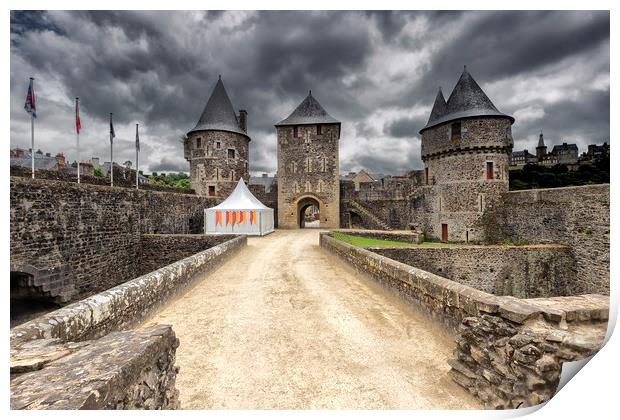 Fougeres Chateau, France Print by Rob Lester