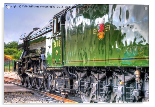 The Return Of The Flying Scotsman NRM Shildon 3 Acrylic by Colin Williams Photography